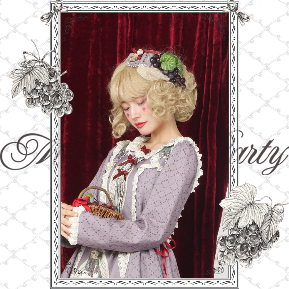 Magic Tea Party~Grape Princess Lolita Bag/Scarf/KC grape hairclip light purple 