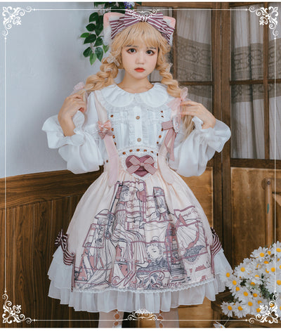 Eieyomi~Photo Frame Girl~Kawaii Lolita SK and Blouse S SK+blouse 
