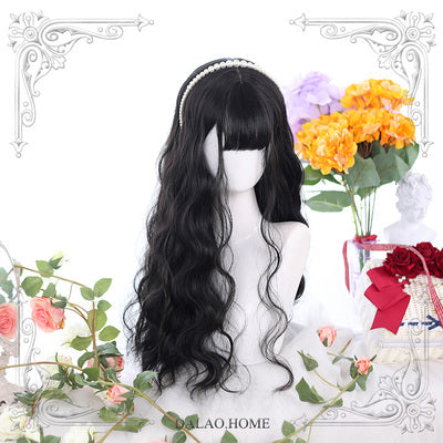 Dalao Home~Miss Serge 65cm Multicolors Curly Wig nature black free size 