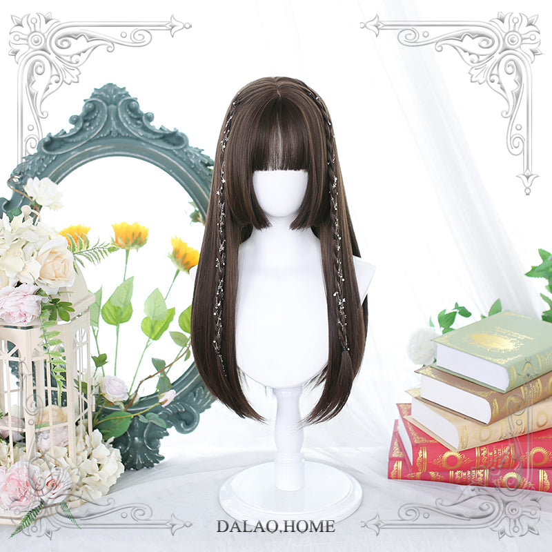 Dalao Home~Aspect Astrology~Lolita Long Straight Wig brown  