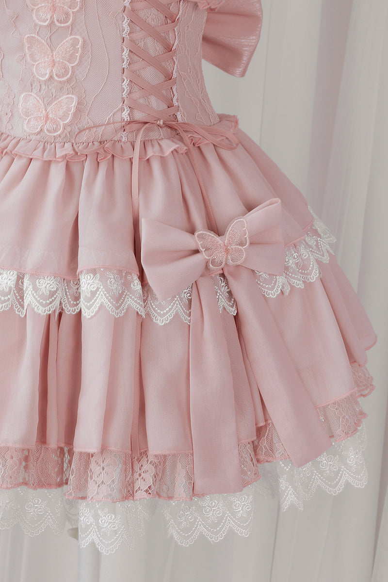 Your Princess - Cross Dream - Sweet Lolita Lace Pink OP Dress
