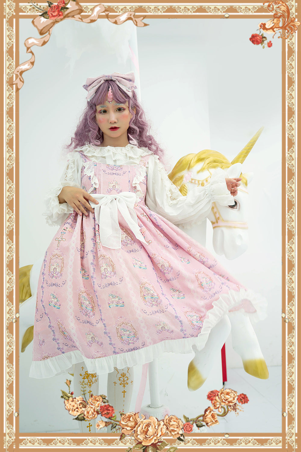 Infanta~ Christmas doughnut Ice  Cream Dress Lolita JSK S pink unicorn JSK 
