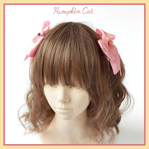 Pumpkin Cat~Candy Boxes~Kawaii Lolita Accessories pink clips  