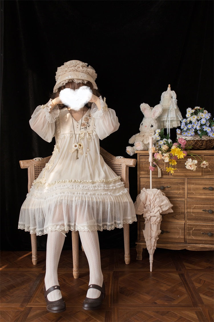 Letters from Unknown Star~Sunflower Diary~Spring Lolita Dress Long Sleeve OP 11510:131514