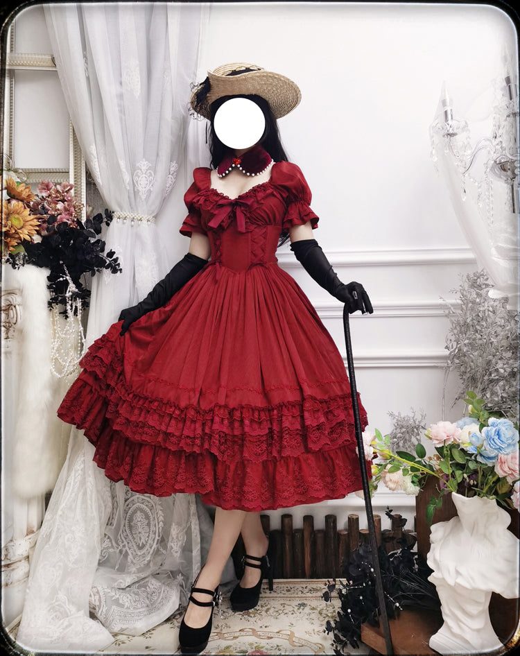 Sweet Wood - CLA Vintage French Lolita OP Dress 3802:20835