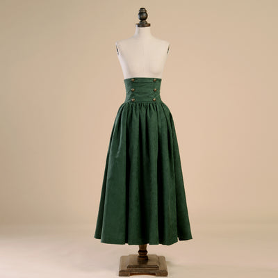 Lace Garden - Magic Academy - Retro Elegant Lolita Blouse and Skirt Set S green long skirt