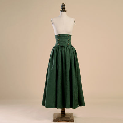 (Buy for me) Lace Garden~Magic Academy~Retro Elegant Lolita Blouse and Skirt Set S green long skirt 