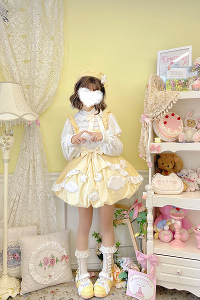 (Buy for me)Alice girl~Sweet Lolita Puff Sleeve Winter Blouse   