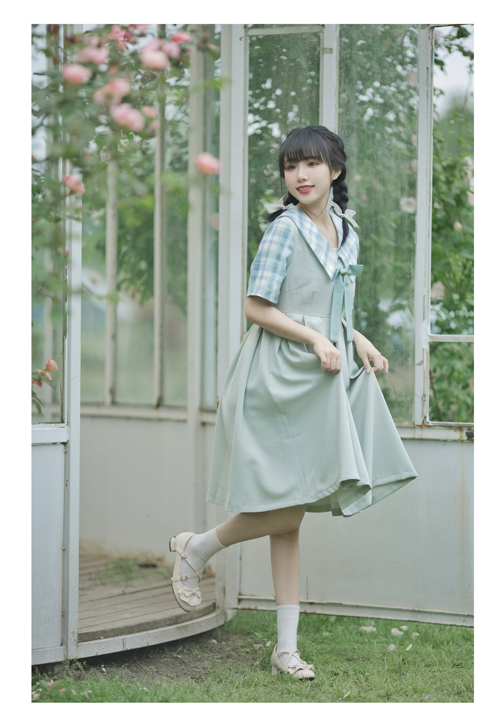 EESSILY~Macaron Waffle~Kawaii Lolita Short Sleeve Summer OP 8314:139772