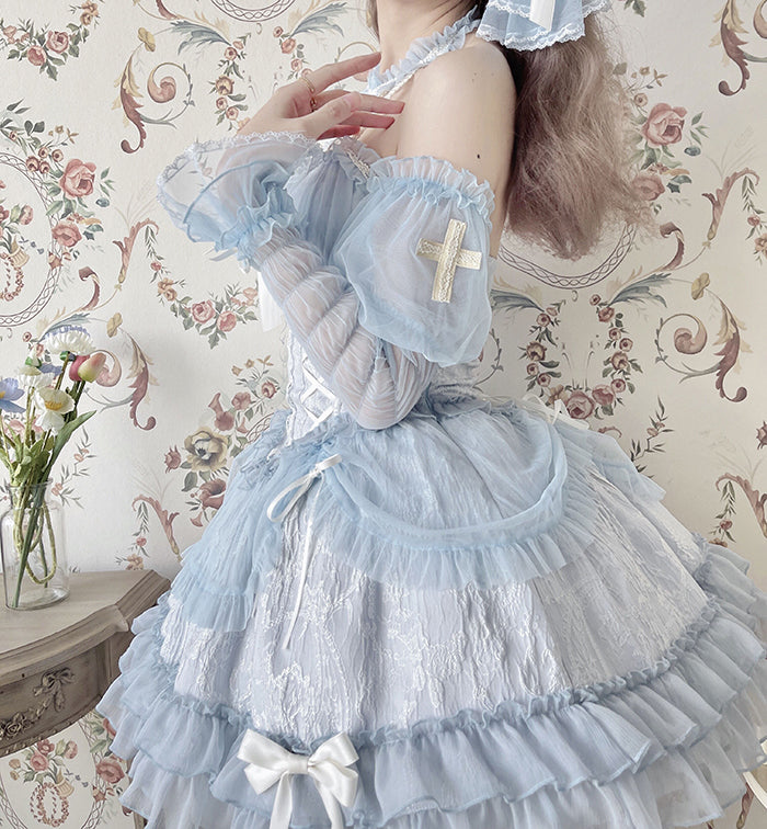 Alice Girl~Cross Maiden~Gothic Lolita Dress Ballet Halterneck Lolita JSK Dress 104:66945