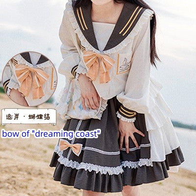 With Puji~Cute Lolita Headdress Accessories Collection bow of "dreaming coast" free size 