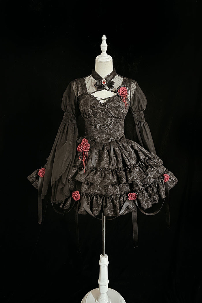 Alice Girl~Bloody Rose~Gothic Lolita Dress JSK Set   