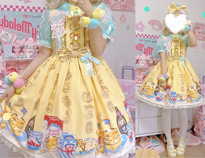 (Buyforme)Cat and Campanula~Star Candy~Stripes Cotton Lolita Shirt   