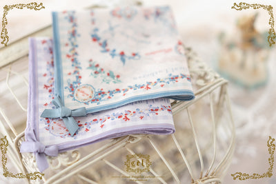 (Buy for me) CEL Lolita~Porcelain Teaparty~Embroidery Lolita Headress, Brooch and Bag Accessory   