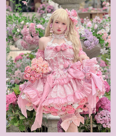 (BuyForMe) DiamondHoney~Hime Lolita Fish-bone Dress Set   