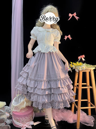 Little Dipper~Chinese Bellflower DIY Match Elegant Lolita Skirt   