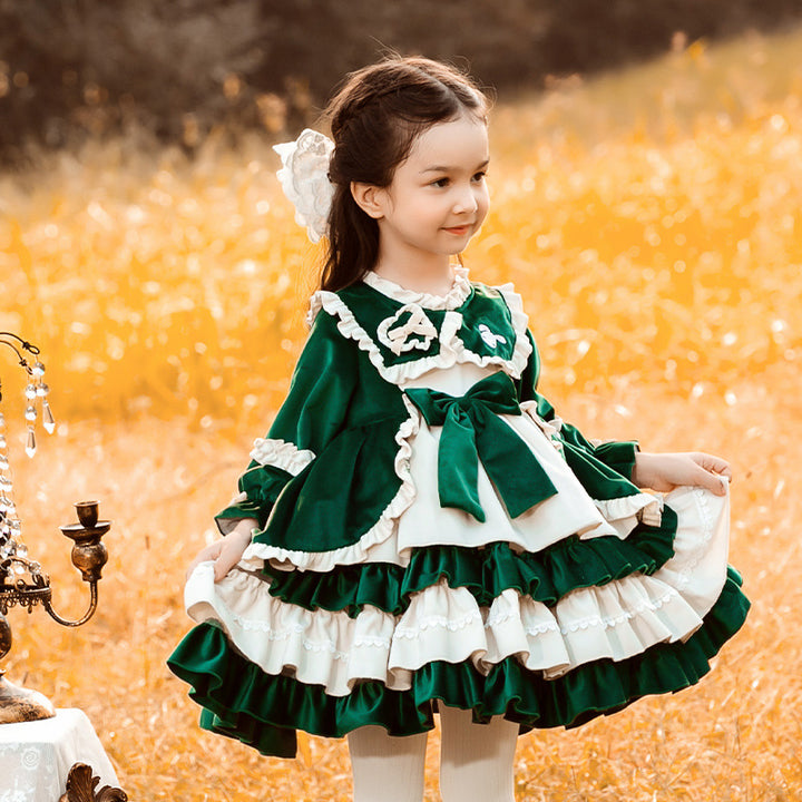 Kid Lolita Winter Princess Veklvet  Dress   