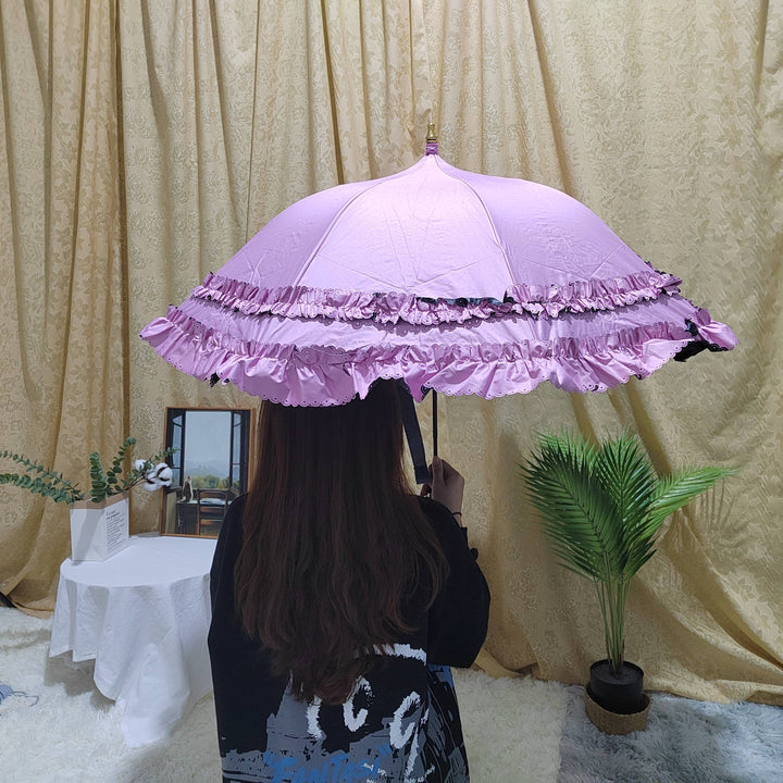 Foldable Flounce Princess Lolita Parasol   