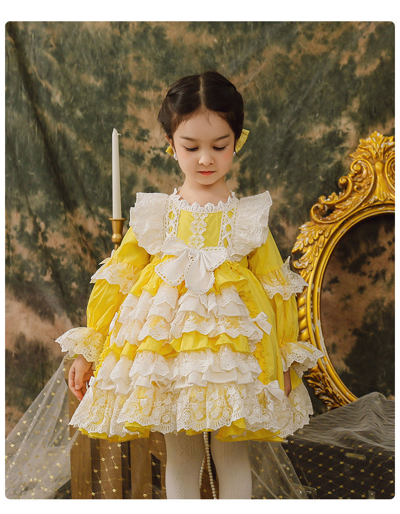 Kid Lolita Princess Yellow Dress   