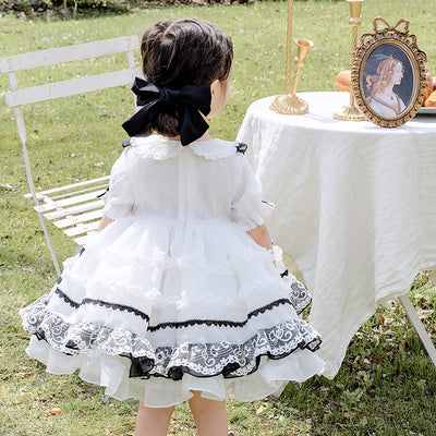 ZIIVAXXY Lolita~Summer Kid Lolita Short Sleeve Dress white 110cm 