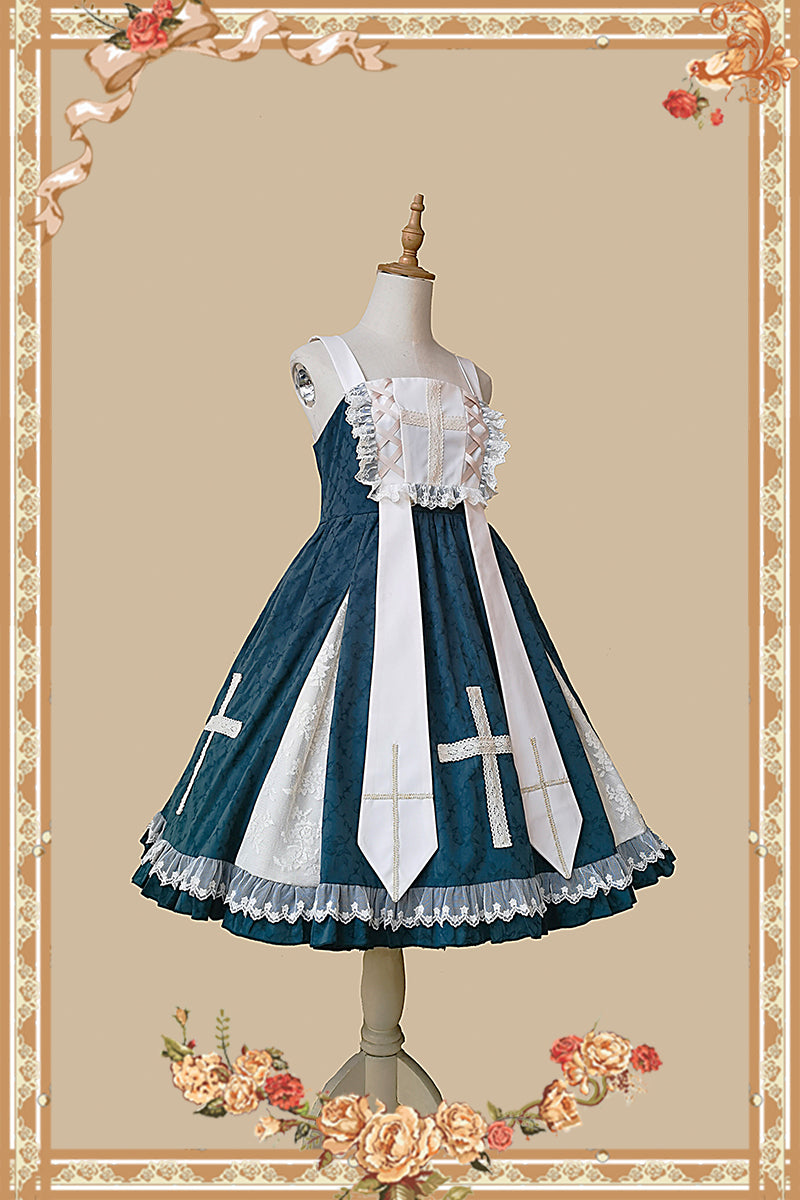 Infanta~Breath of Heaven~Gothic Lolita Jumper Dress S green JSK 