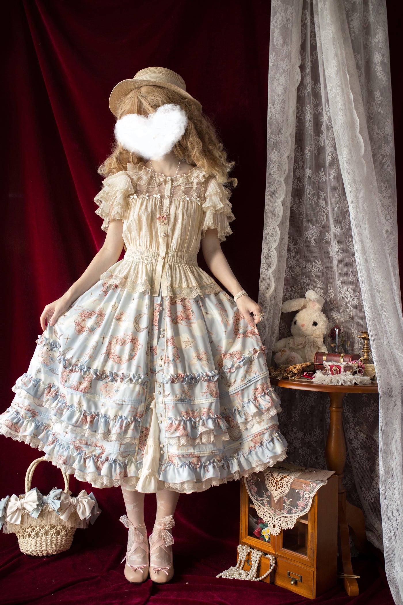 (Buyforme) LittlePlum~Daydream Rabbit~Lolita OP Dress/Tank Top/SK   