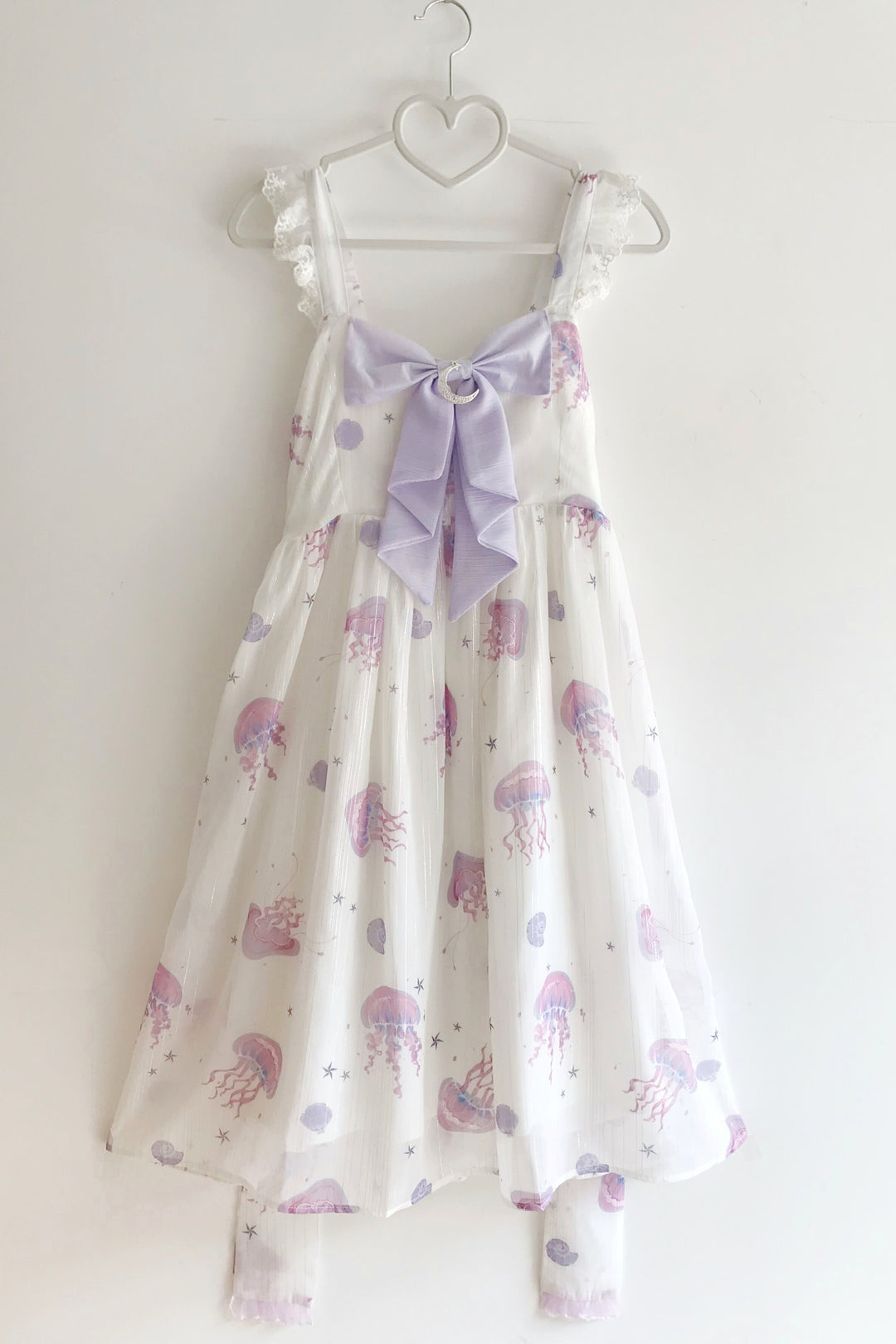 (Buyforme)LilithEye~Jellyfish Meteor~Chiffon Fairy Jellyfish Printed Lolita JSK S type 2 white 