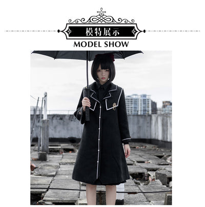 Eieyomi~Dark-themed Gothic Lolita Thick Coat   