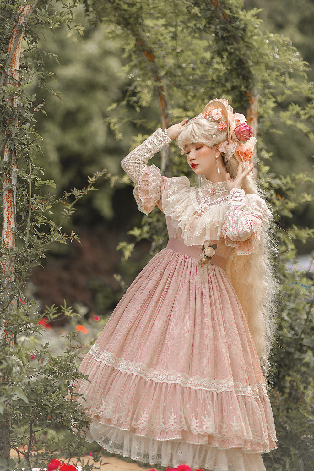 Miss Point - Woody Rose - Pure Color Lolita OP