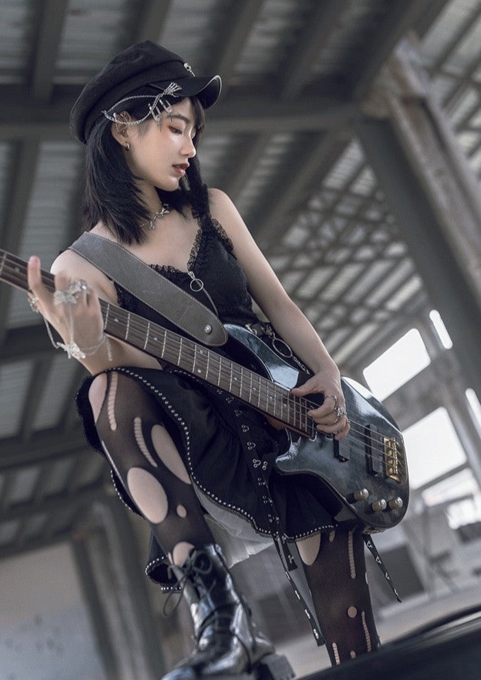 With Puji - Trapped Song - Punk Lolita JSK Dress Set