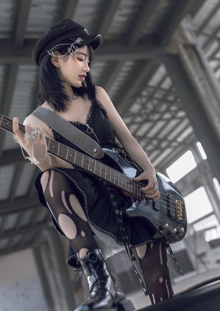 With Puji~Trapped Song~Punk Lolita JSK Dress Set   