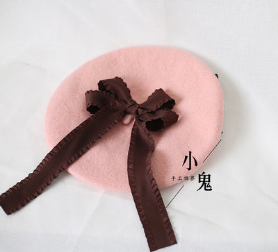 (BuyForMe) Xiaogui~Sweet Bow Multicolors Lolita Wool Beret   