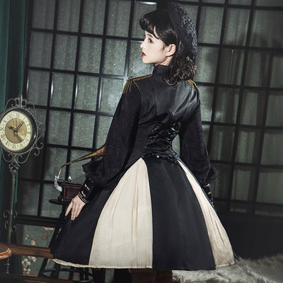 (Buyforme)Jinmu~Elegant Fusion of Gothic and Military Lolita Dress   