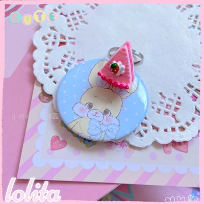 Kawaii Cake Heart Star Strawberry Lolita Rings strawberry cake