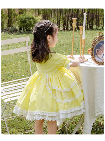 Summer Kid Lolita Fashion Dress 130cm yellow 
