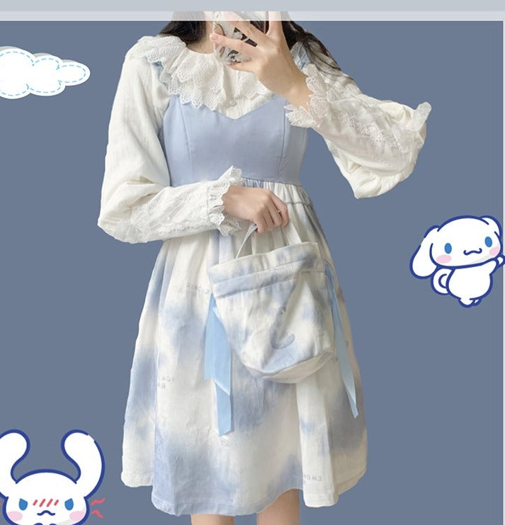 Sakurada Fawn~Plus Size Lolita Cotton Velvet Long Sleeve Blouse   