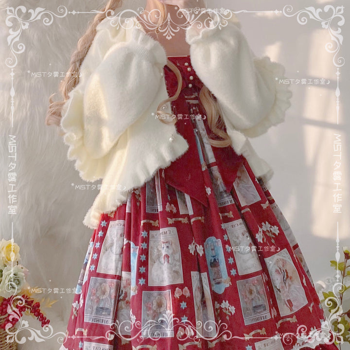 MIST~Small Ointment~Sweet Lolita Thick Sweater Coat Puff Sleeve   