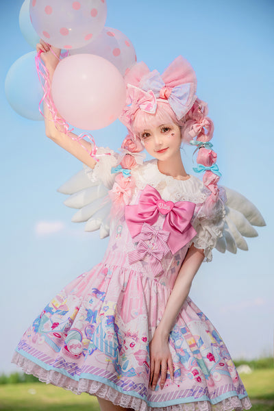 (Buyforme)Vcastle~Maiden's Treasure~Pink Sweet Lolita Salopette M pink 