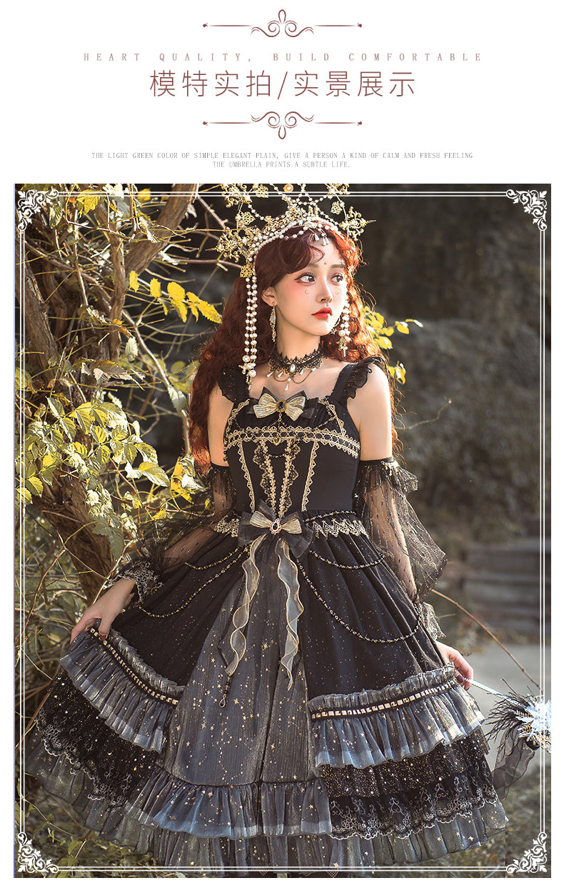 YingLuoFu~ Star Night~ Retro Palace Lolita JSK   