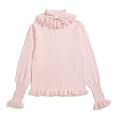 PPX STUDIO - Sweet Lolita Woolen Sweater Multicolors One Size pink