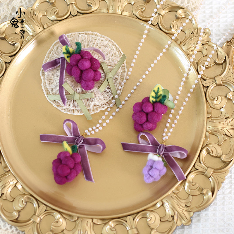 Xiaogui~Vintage Frence Grape Hairpin Lolita Accessory   