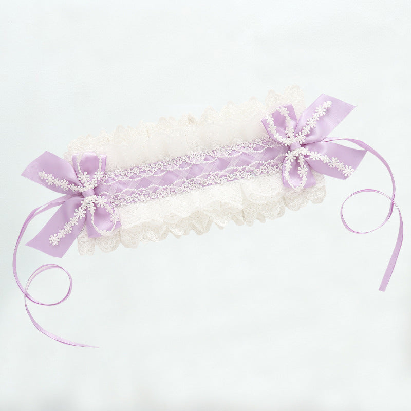 Sweet Kid Lolita Lace Hair Band purple（double laces）  