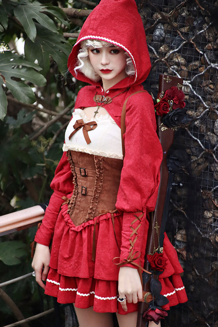 Alice Girl~Gothic Lolita Hooded Bolero~The Hunter Short Coat   