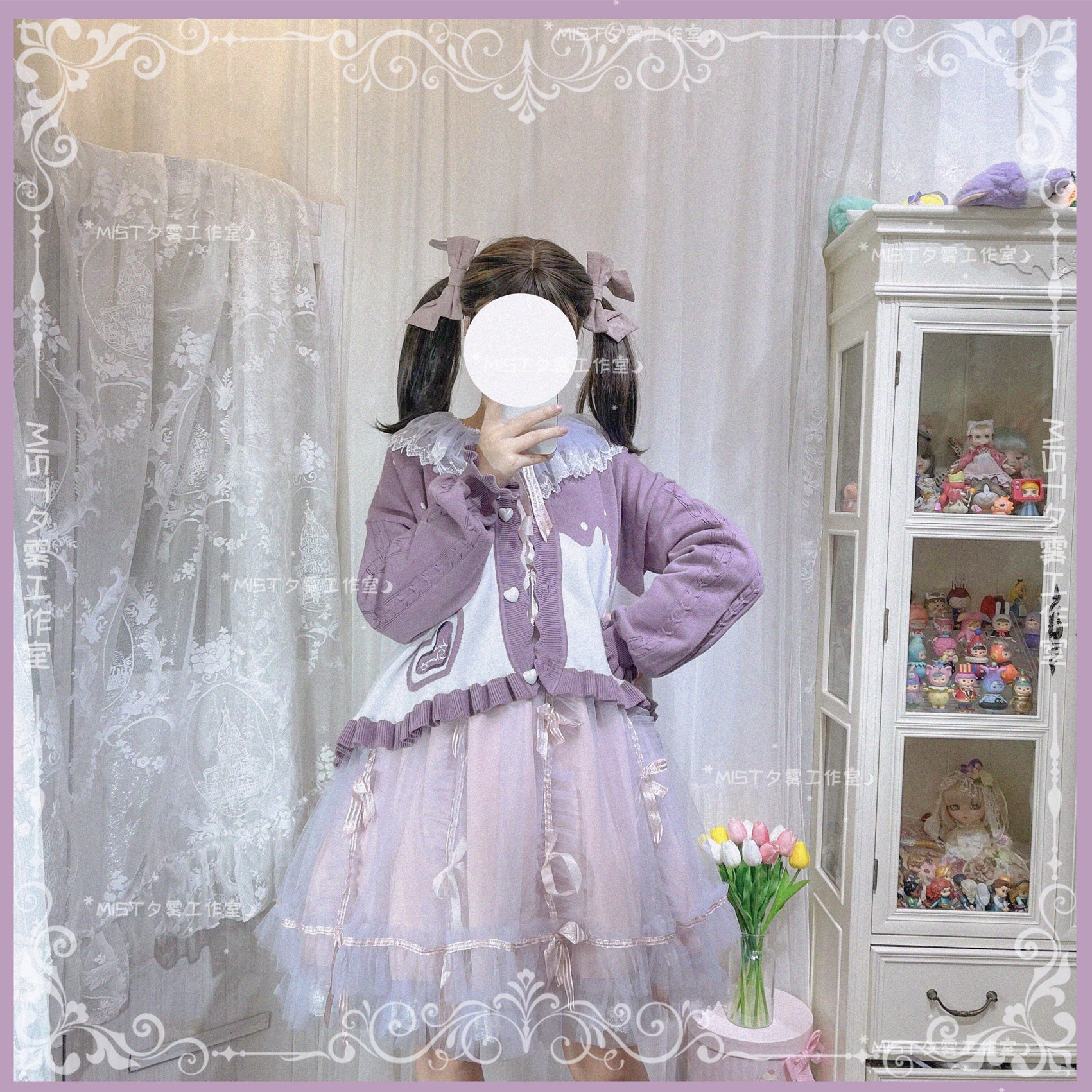 MIST~Beating Heart~Sweet Lolita Thick Sweater Coat Puff Sleeve 9908:115002