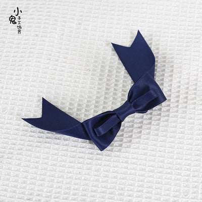 Xiaogui~Kawaii J-fashion Lolita Bow Clip dark blue  