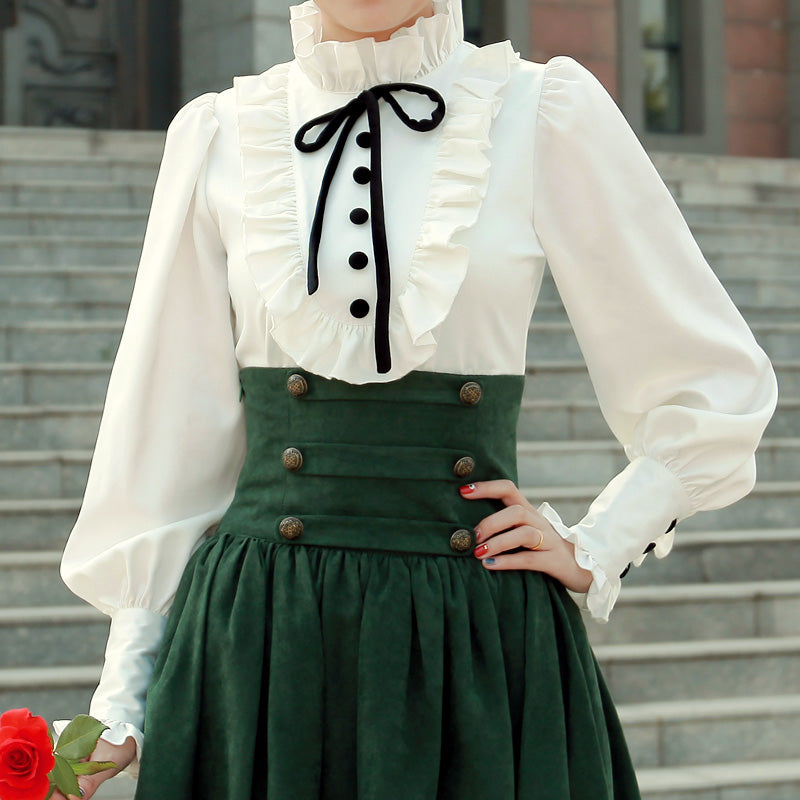 Lace Garden - Magic Academy - Retro Elegant Lolita Blouse and Skirt Set