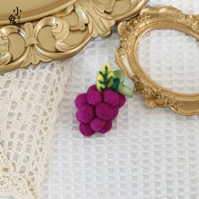 Xiaogui~Vintage Frence Grape Hairpin Lolita Accessory No.1 oil painting grape brooch  