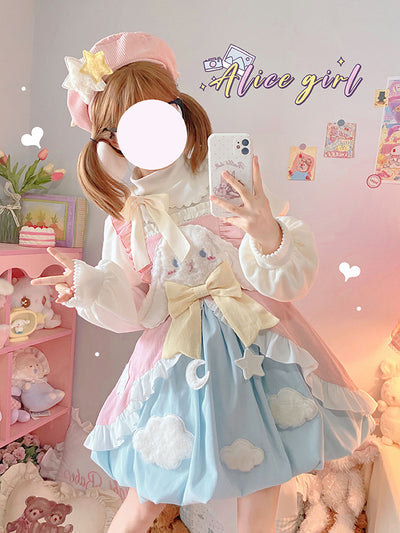 (Buy for me)Alice girl~Sweet Lolita Puff Sleeve Winter Blouse   