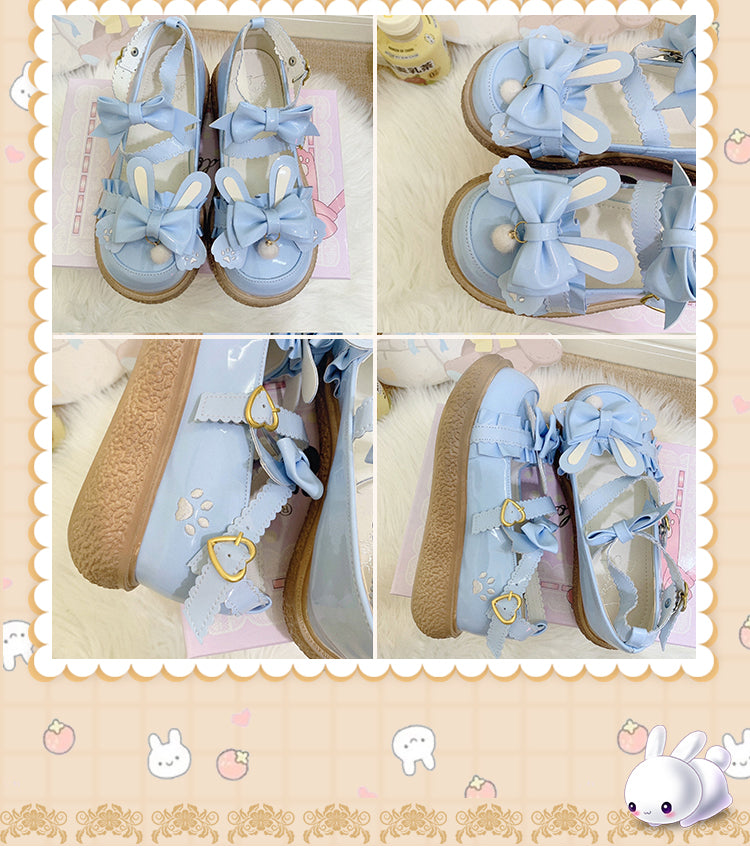 (Buyforme)Milk Bunny~Japanese Round Toe Cute Lolita Leather Shoes   