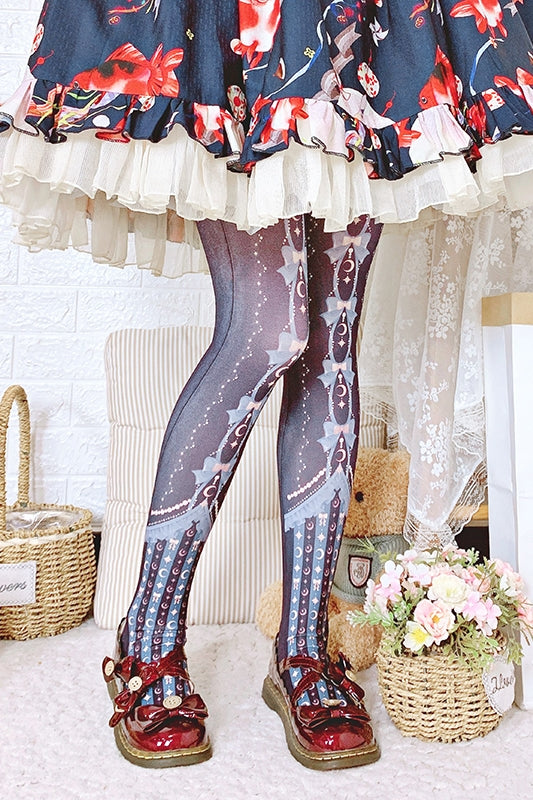 Roji roji~Kawaii 120D Velvet Lolita Tights Multicolors   